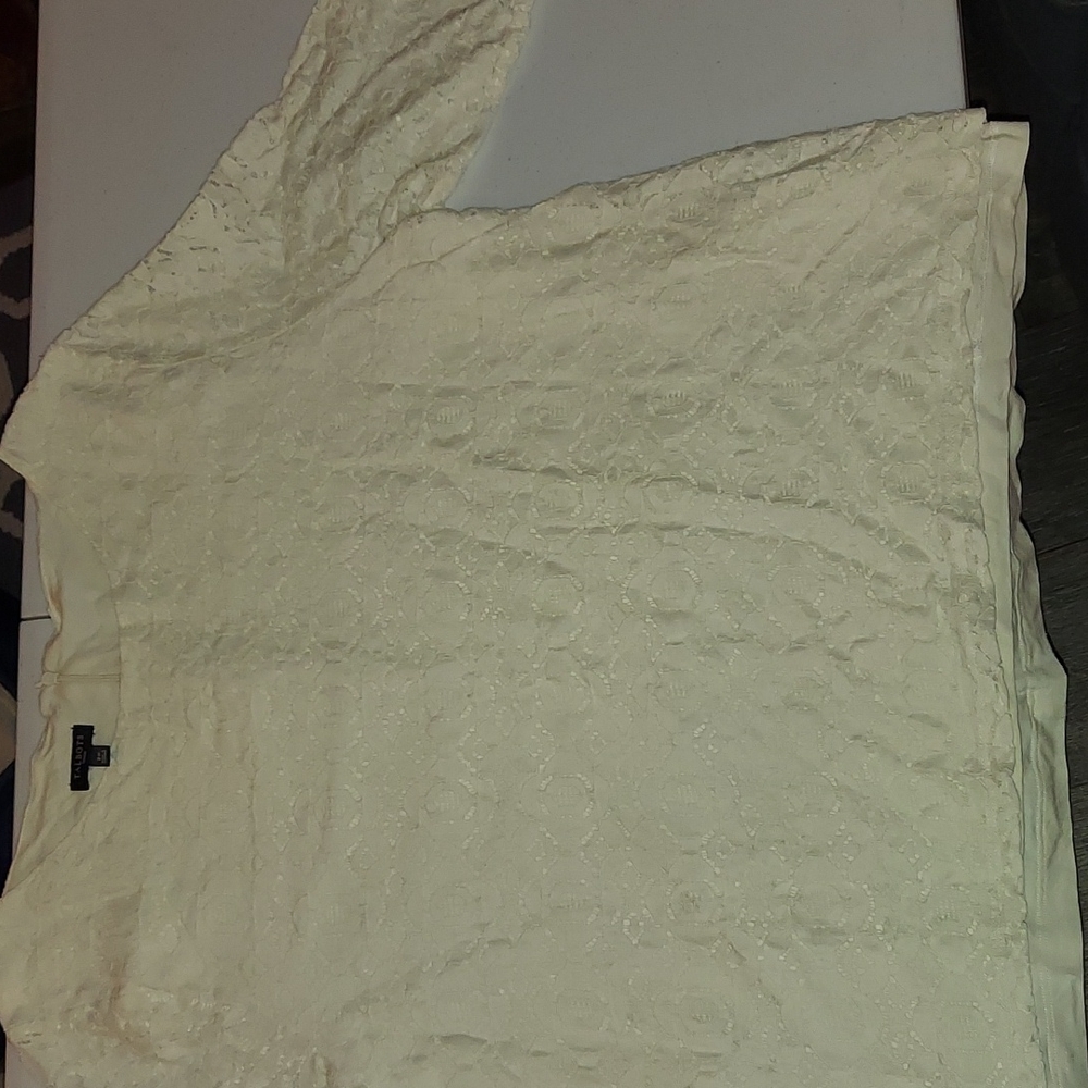 Talbots, Cream lace top, 2X